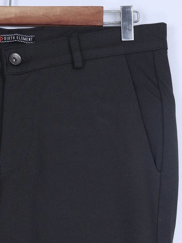 Sixth Element charcoal grey cotton trouser