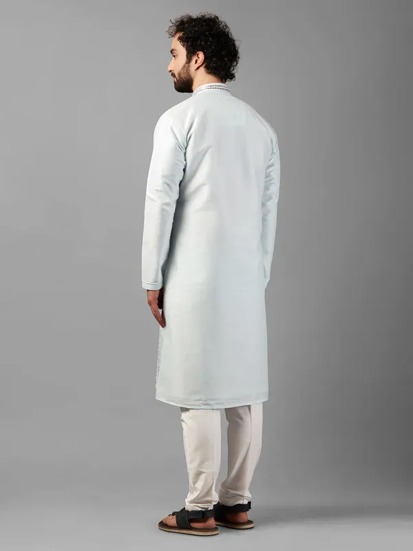 Sky blue stunning silk  Men Kurta pajama