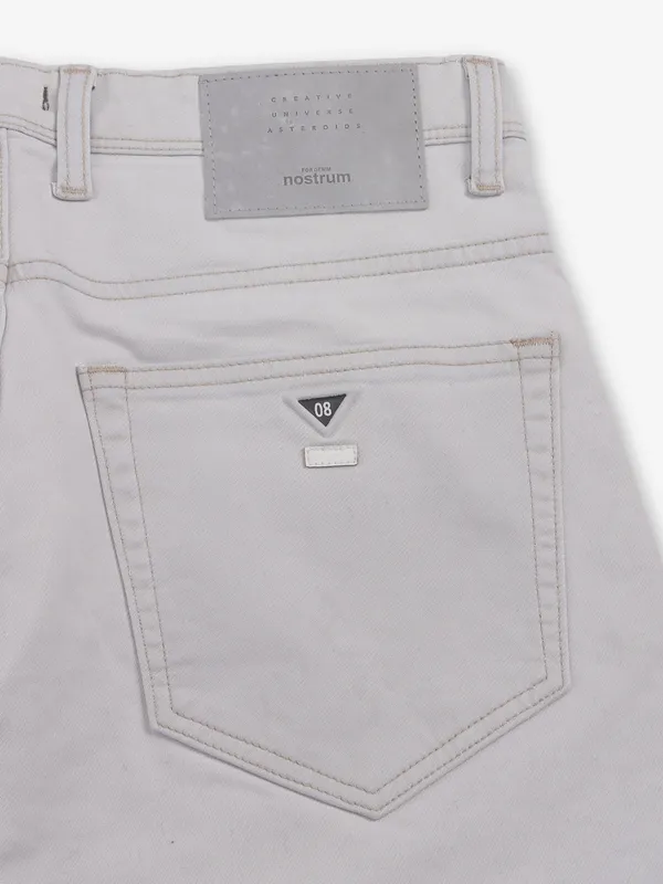 Solid ice grey denim jeans from NOSTRUM