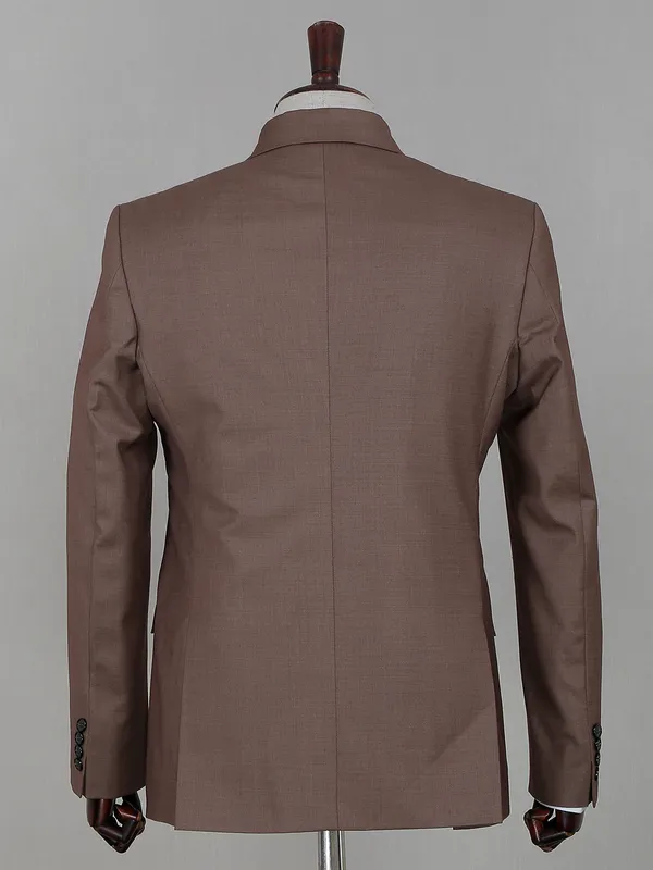 Solid light brown terry rayon coat suit