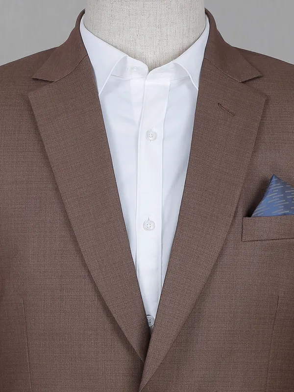 Solid light brown terry rayon coat suit