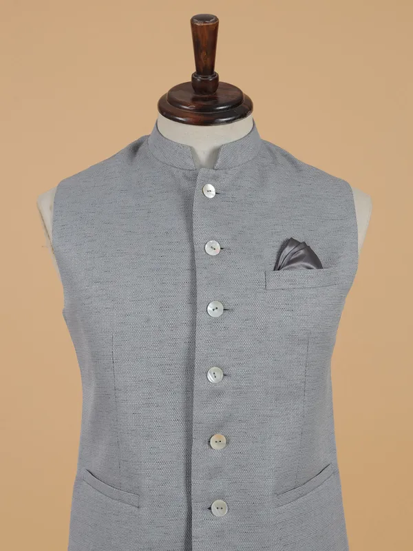 Sophisticated grey cotton waistcoat