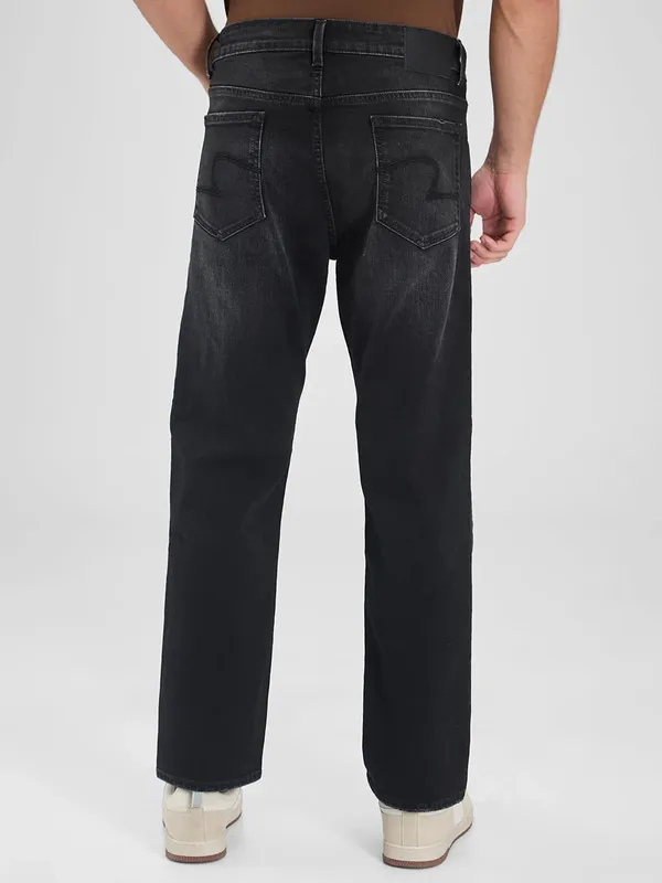 SPYKAR black washed denim jeans for men