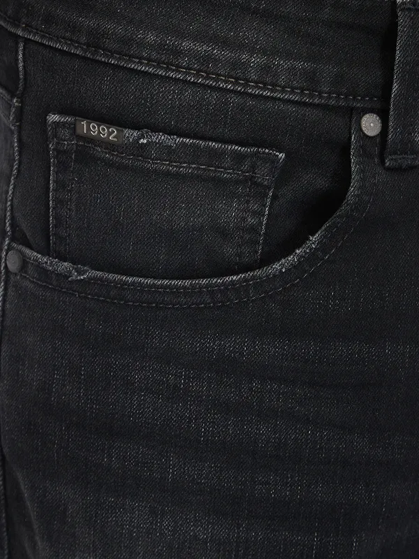 SPYKAR black washed denim jeans for men