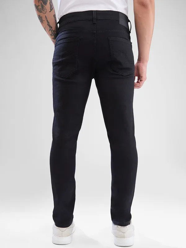 SPYKAR black washed super skinny fit denim jeans