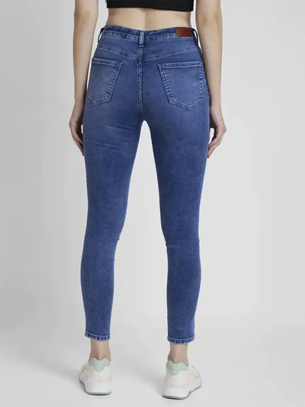 Spykar blue ankle length jeans