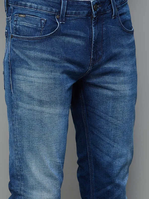 SPYKAR blue denim washed jeans