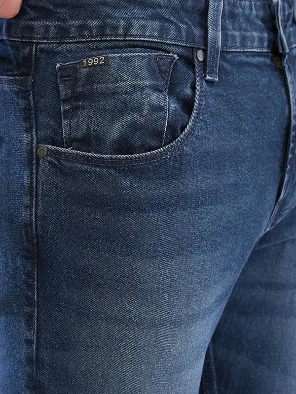 SPYKAR blue washed slim fit denim jeans