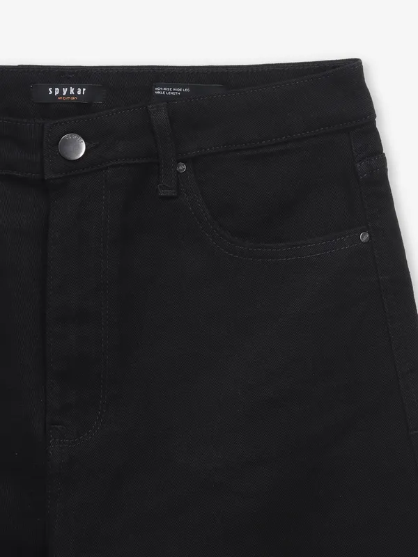 SPYKAR charcoal black solid jeans