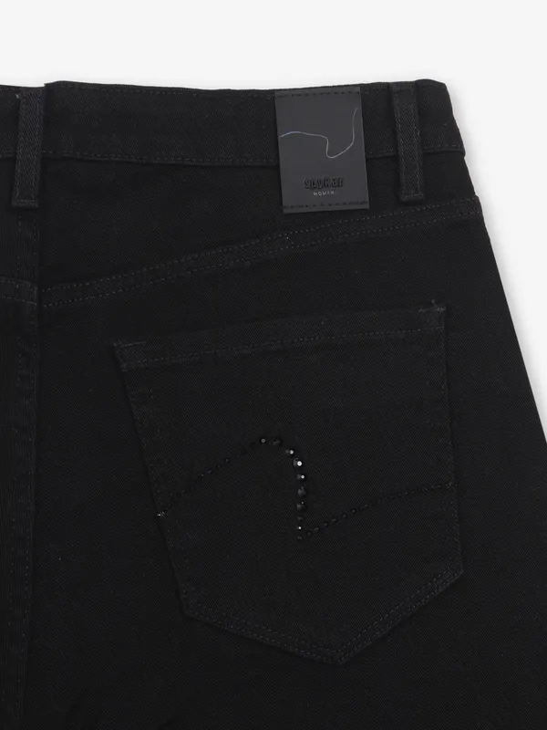 SPYKAR charcoal black solid jeans