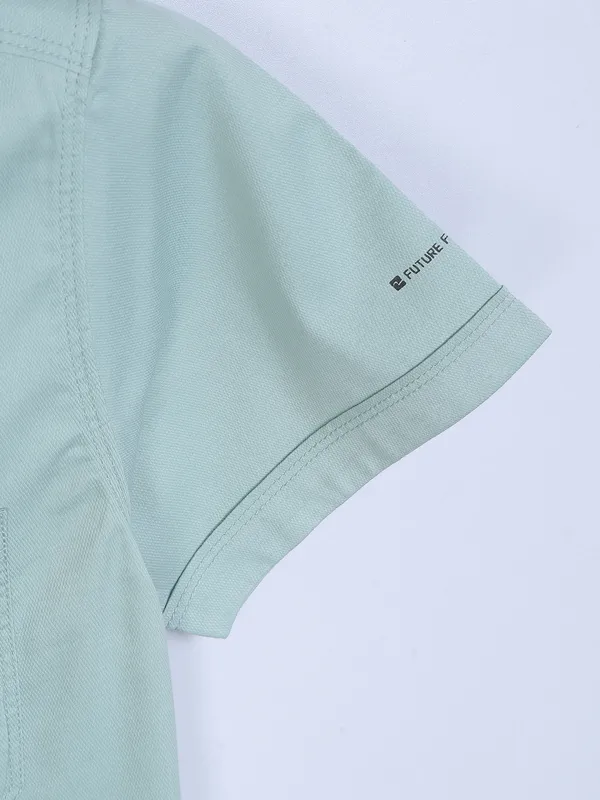 Spykar cotton casual shirt in mint green