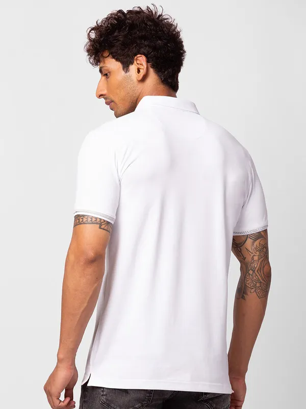 Spykar cotton white t shirt