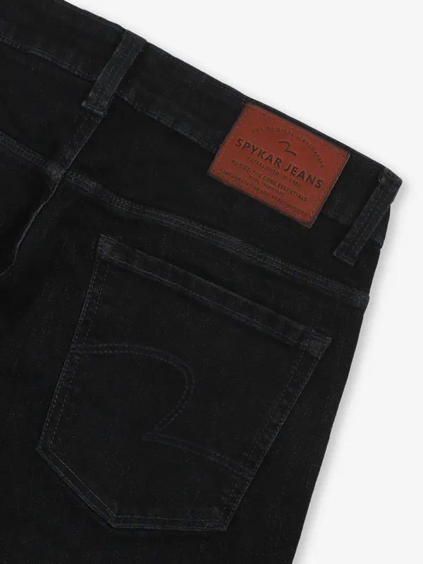 SPYKAR dark black washed slim fit jeans