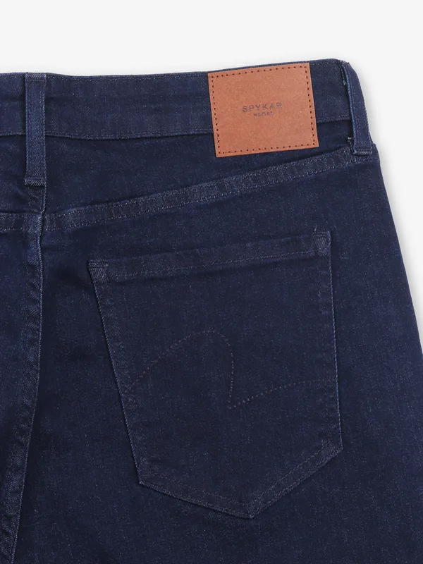 SPYKAR dark blue solid bootcut jeans