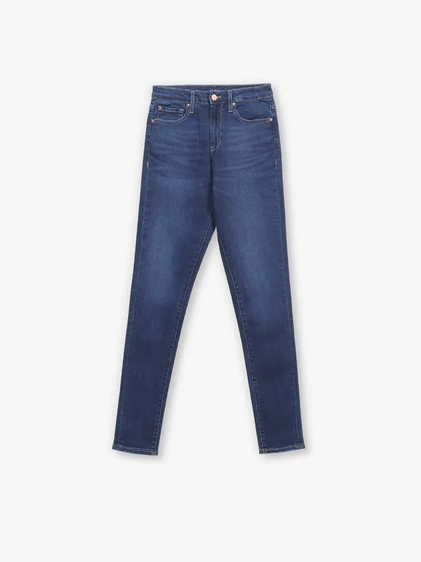 SPYKAR dark blue solid jeans in slim fit for men