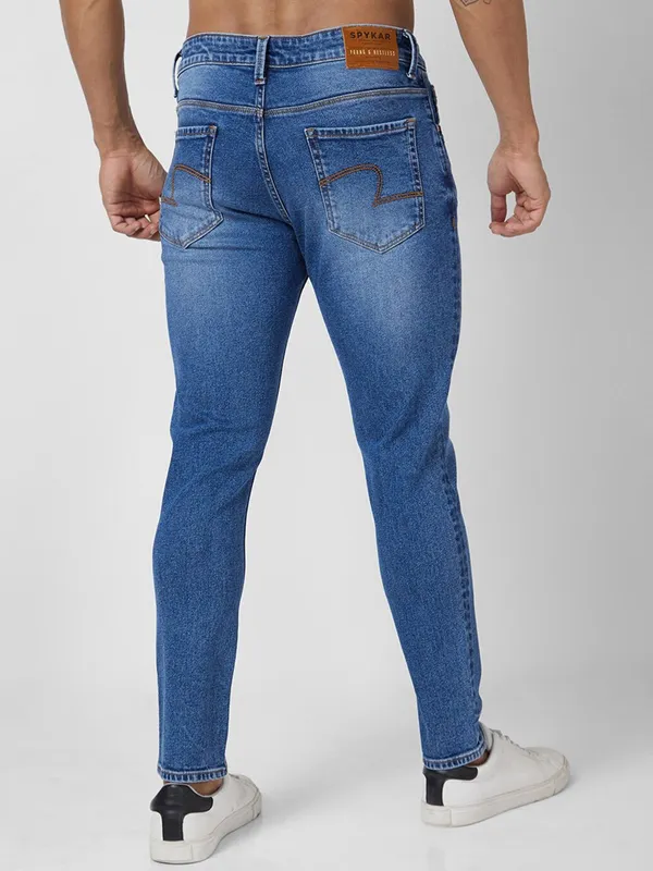 Spykar dark blue washed jeans