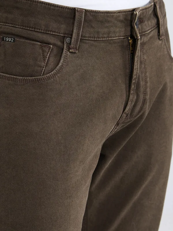 SPYKAR denim brown slim fit men jeans