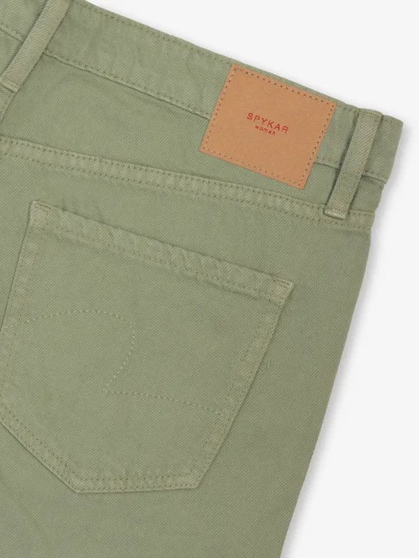 SPYKAR green solid denim jeans for women
