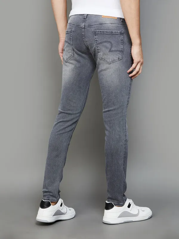 SPYKAR grey denim washed jeans