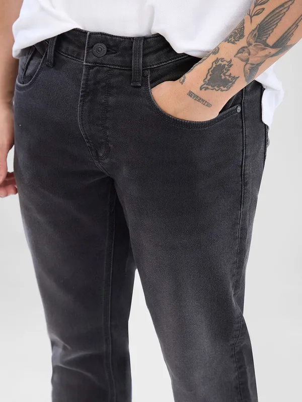 SPYKAR grey skinny fit washed denim jeans