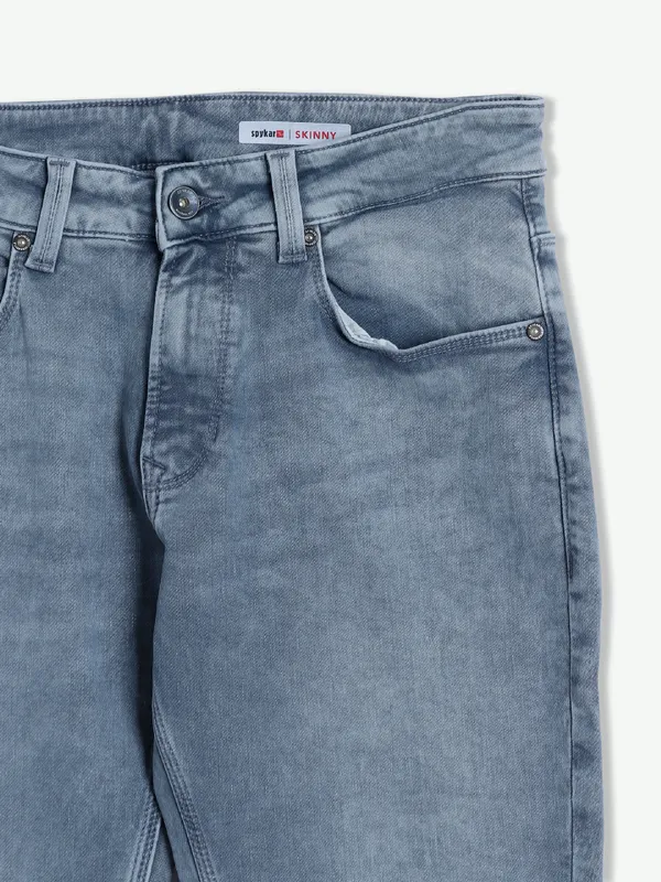 Spykar grey washed skinny fit jeans