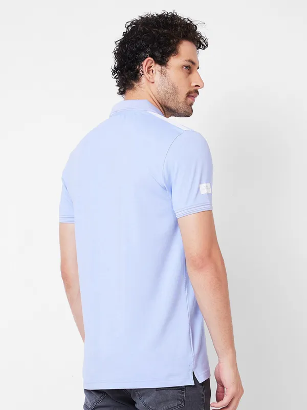 SPYKAR light blue cotton t-shirt