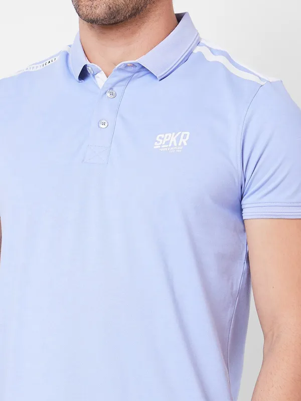 SPYKAR light blue cotton t-shirt
