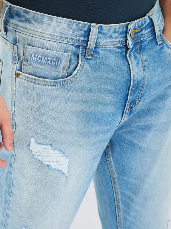SPYKAR light blue ripped denim jeans