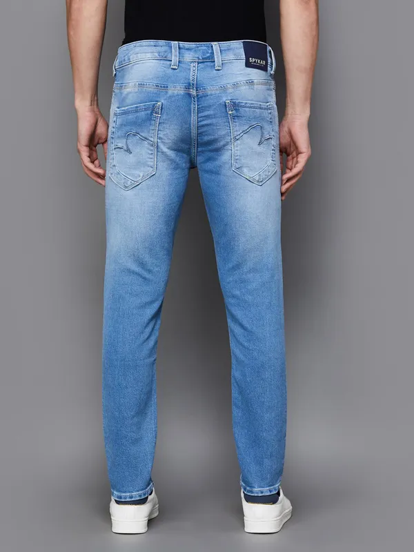 SPYKAR light blue washed denim slim tapered