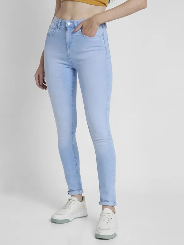 Spykar light blue washed jeans
