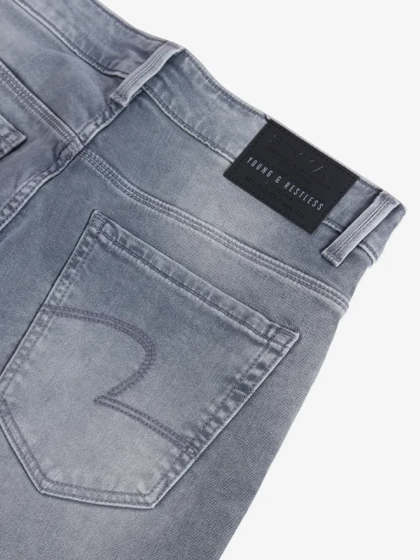 Spykar light grey washed skinnt fit jeans