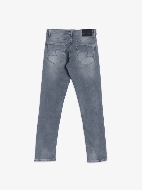 Spykar light grey washed skinnt fit jeans