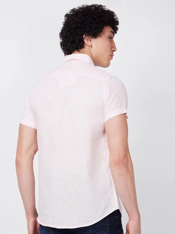 SPYKAR light pink linen shirt