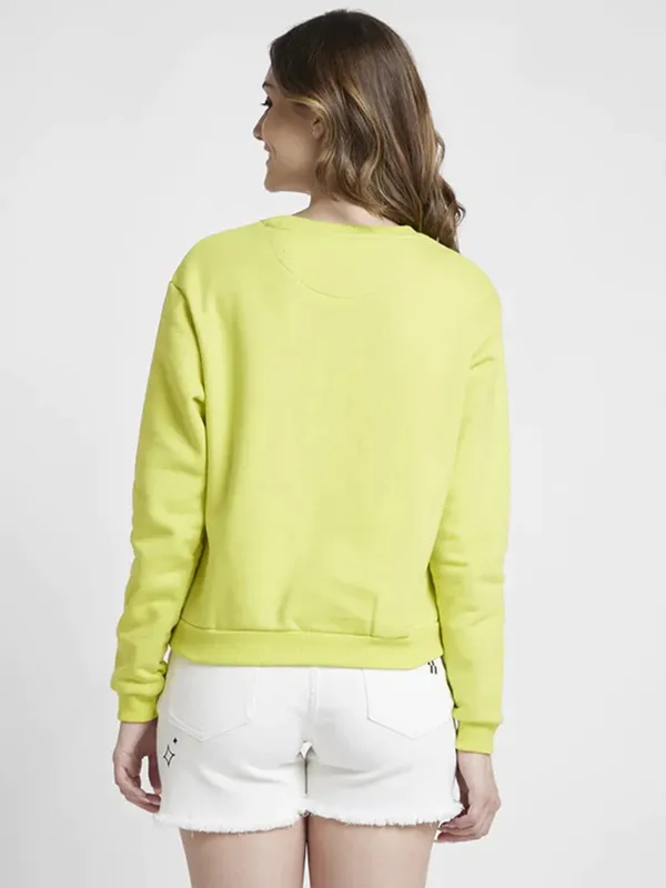 Spykar lime yellow sweatshirt