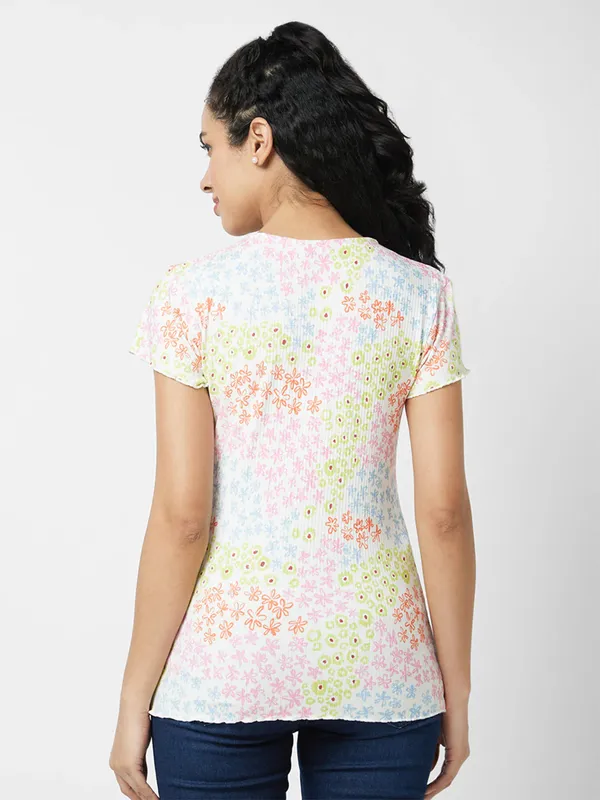 SPYKAR multicolor printed top