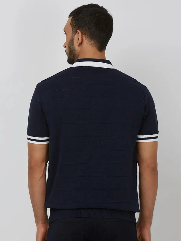 SPYKAR navy polo cotton t-shirt