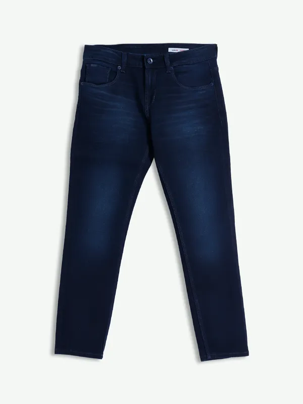 Spykar navy washed slim fit jeans