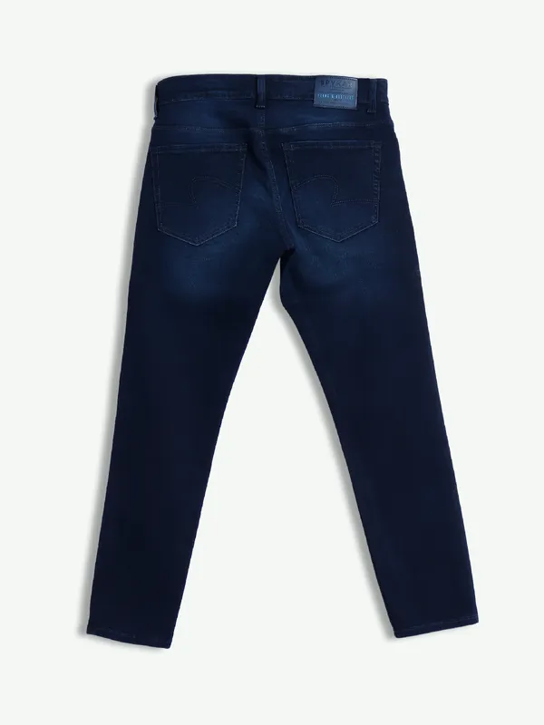 Spykar navy washed slim fit jeans