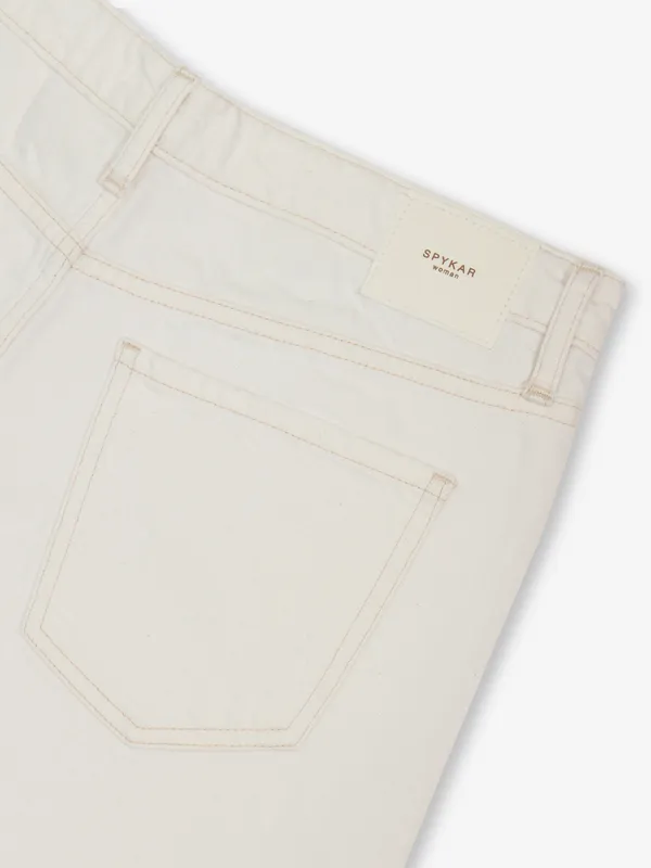 SPYKAR off-white solid jeans