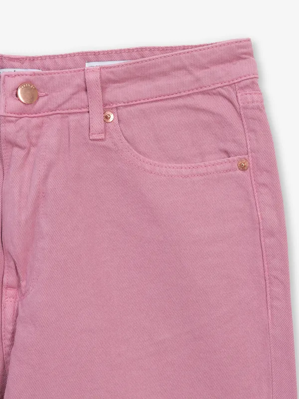 SPYKAR pink denim solid bootcut jeans