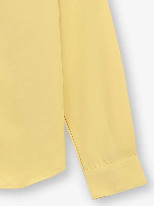 SPYKAR plain yellow shirt for women
