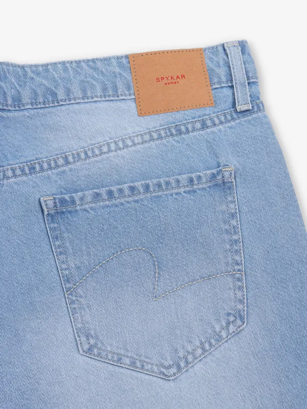 SPYKAR sky blue washed jeans for women