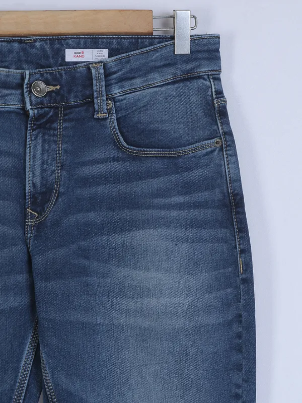 Spykar slim fit dark blue washed jeans