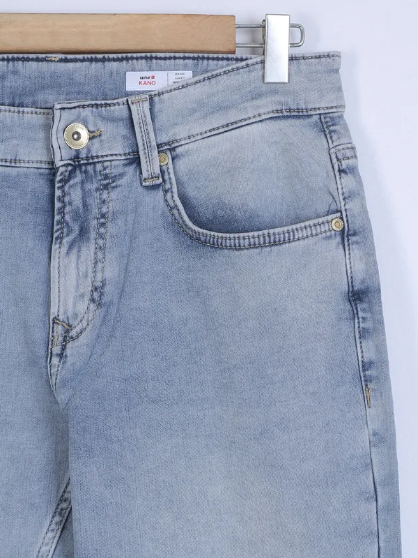 Spykar slim fit ice blue washed jeans