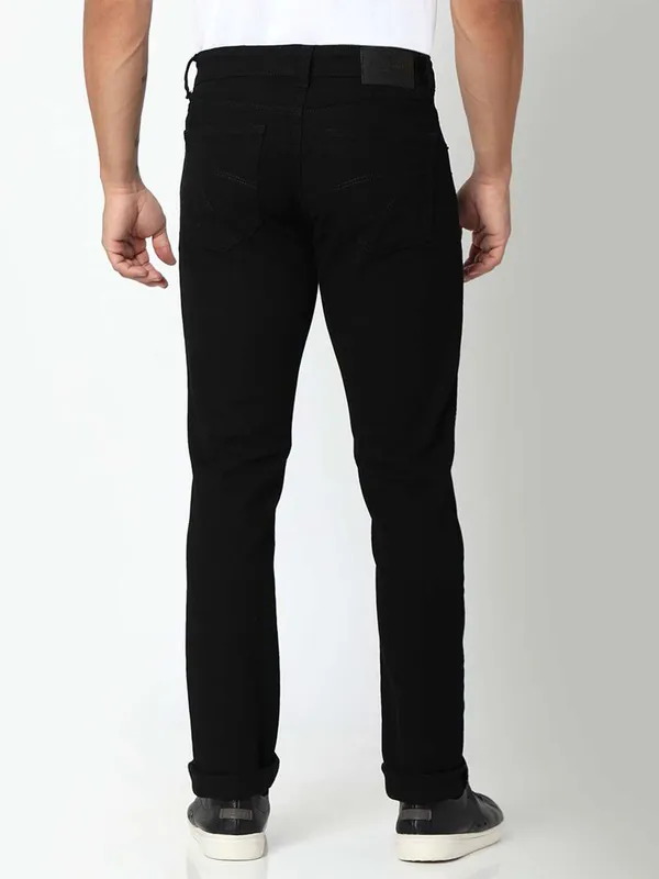 Spykar solid black denim jeans