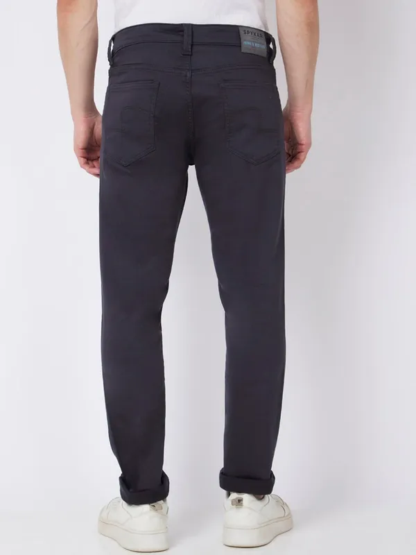 Spykar solid black jeans in slim fit