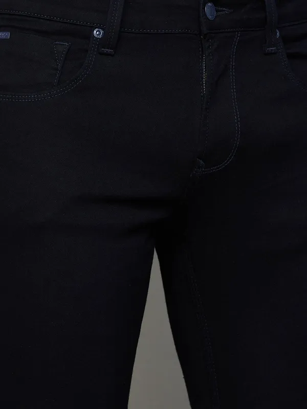 SPYKAR solid black super skinny denim jeans