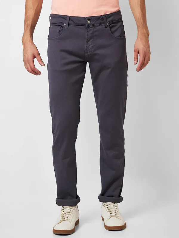 SPYKAR solid dark grey jeans