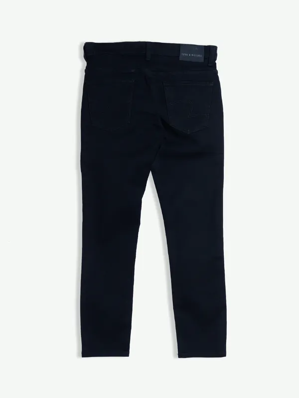 Spykar solid slim fit black jeans