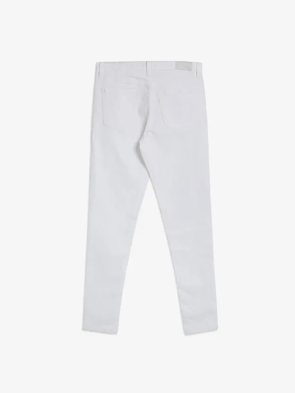 Spykar solid white jeans